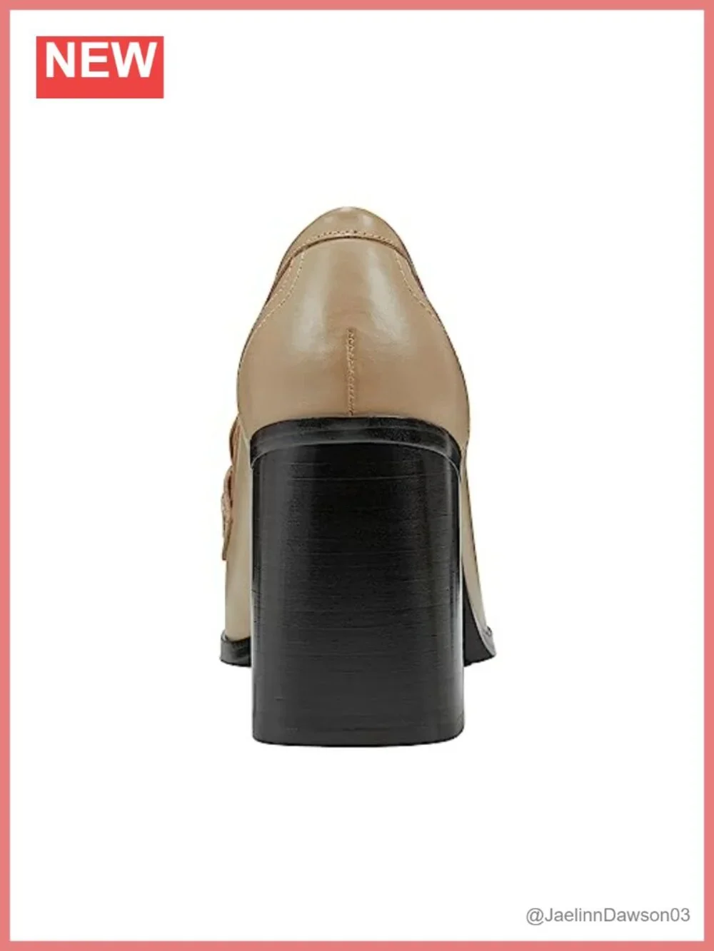 Faux Leather Slip-On Square Toe Tassel Loafers Block Heel 3.27